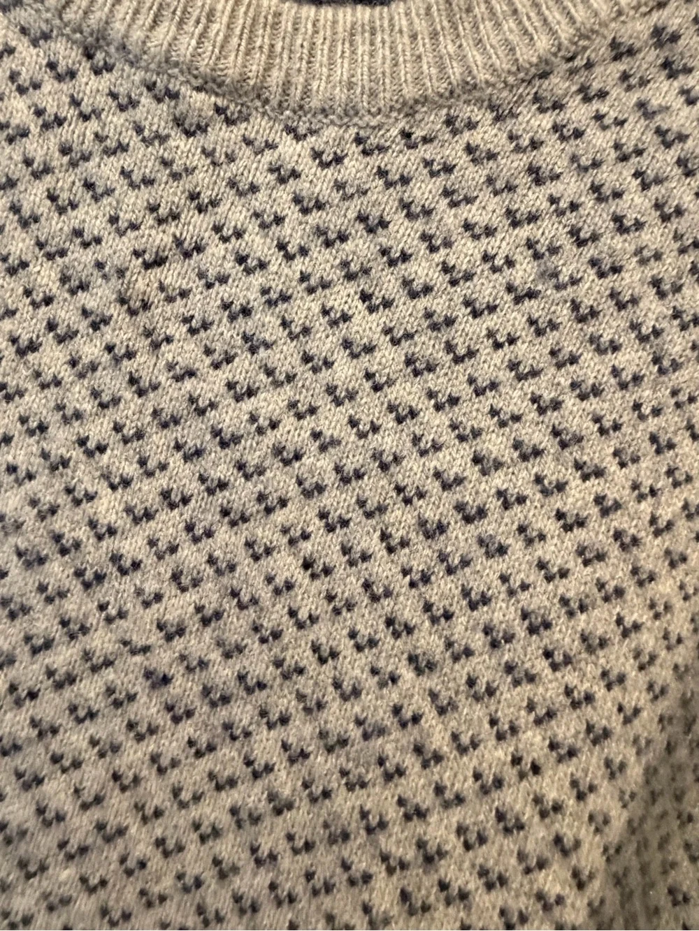 J. Crew Men’s Light Gray Textured Crewneck Sweater